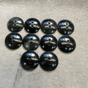 Perlmutt knöpfe charcoal grau 18 mm ein 10er Set