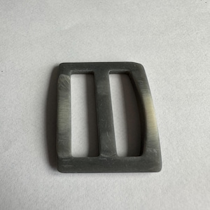 Grey slide buckle matt ombre finish to fit a belt 30mm sold individually. For belts, coat cuffs, bag straps, crafting, trench coat cuffs.