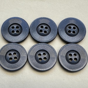 Navy blue buttons 20mm a set of six with a pearly finish