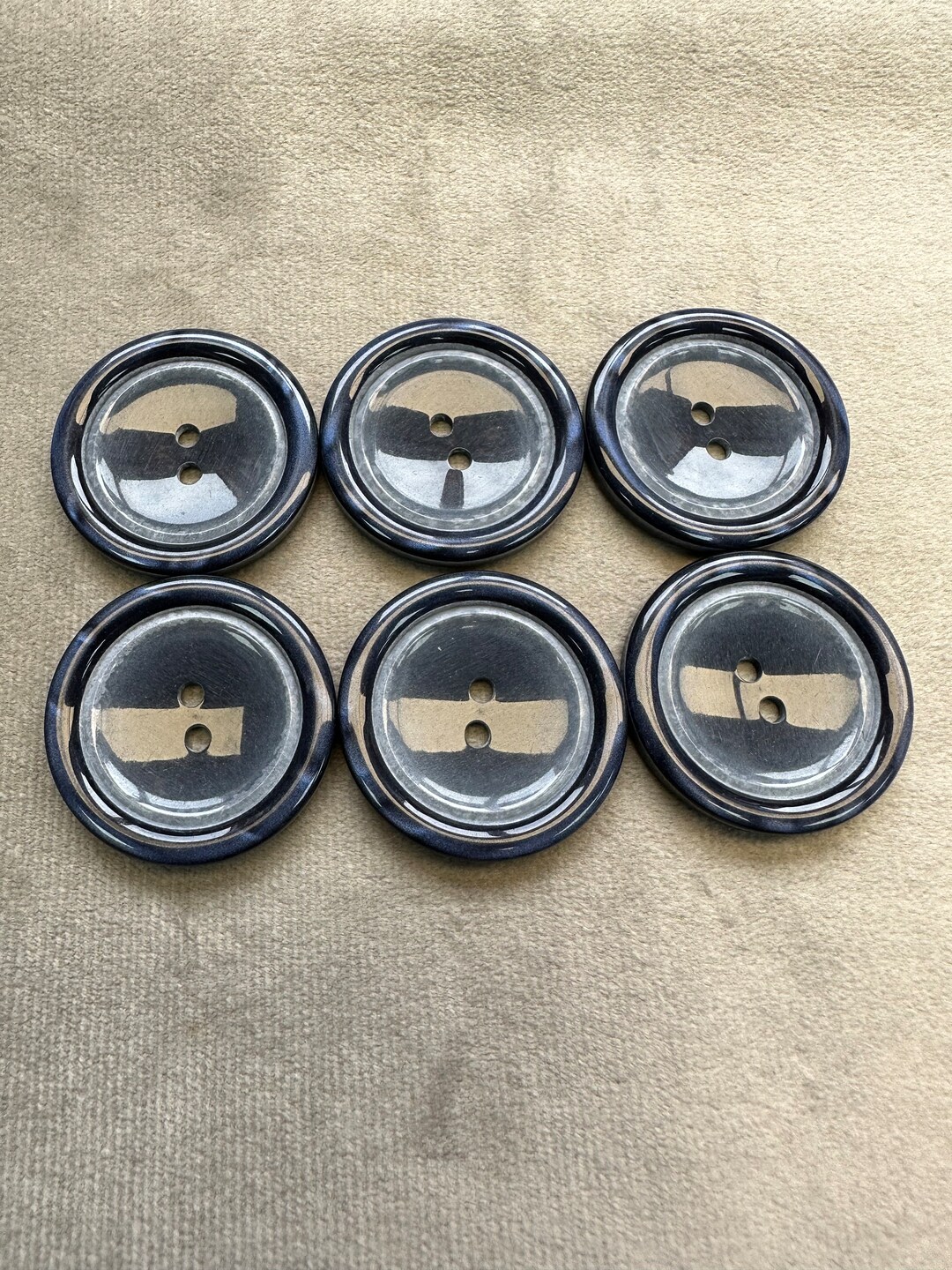Obre Buttons Ombre Buttons Navy Blue Glossy Finish 33mm a Set of 6 - Etsy