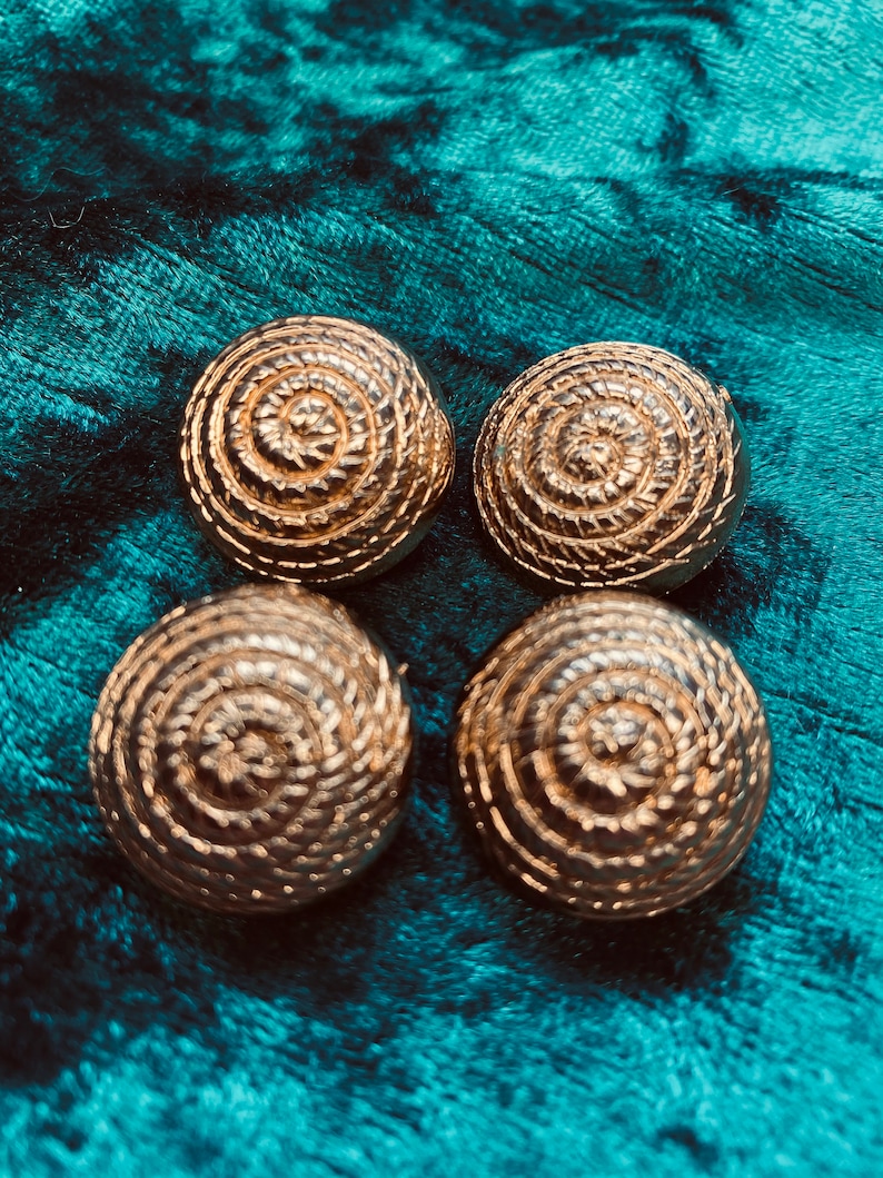 Gold tone buttons