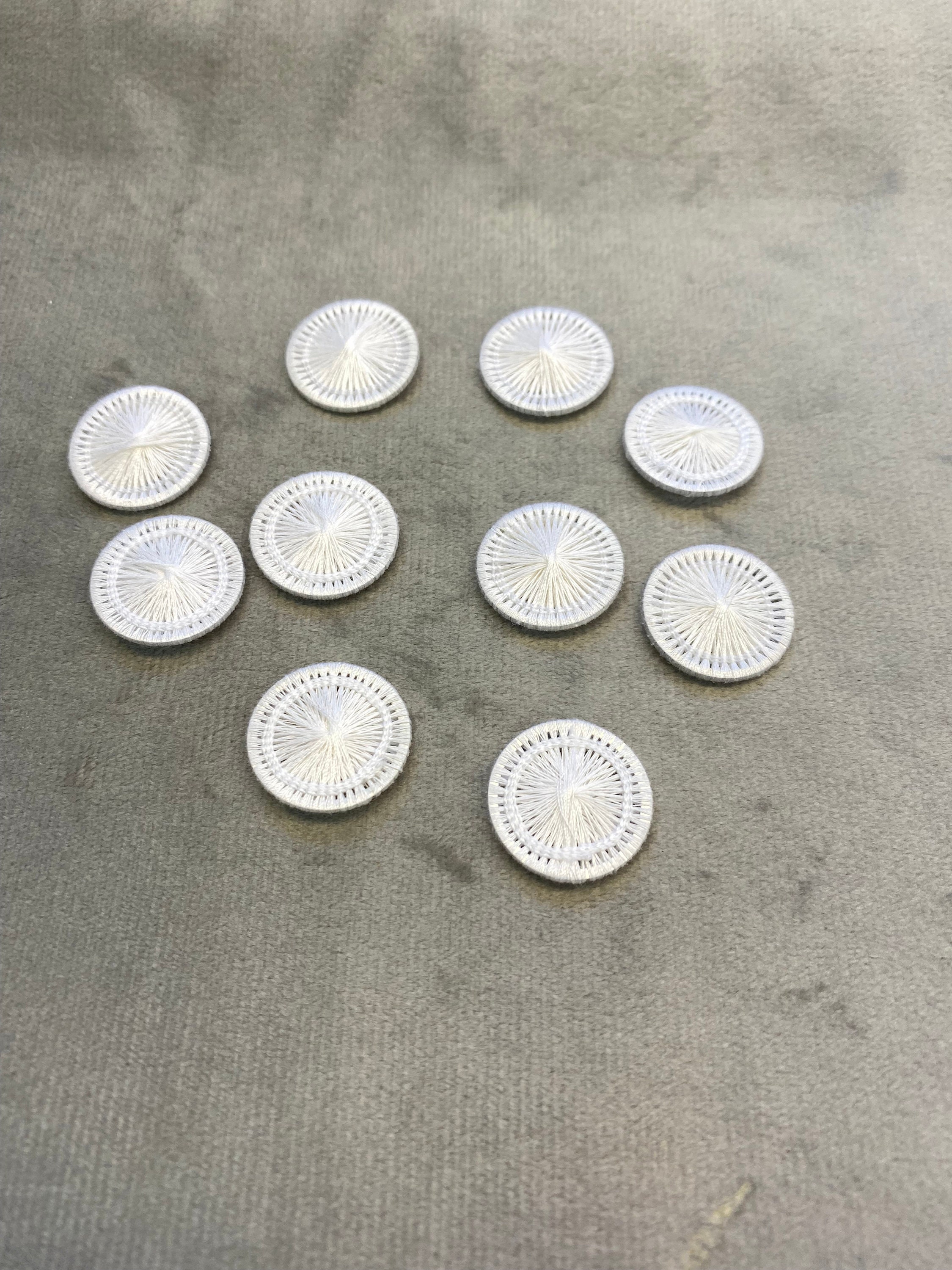 Dorset Style Buttons White Thread Design 17mm a Set of 10 - Etsy