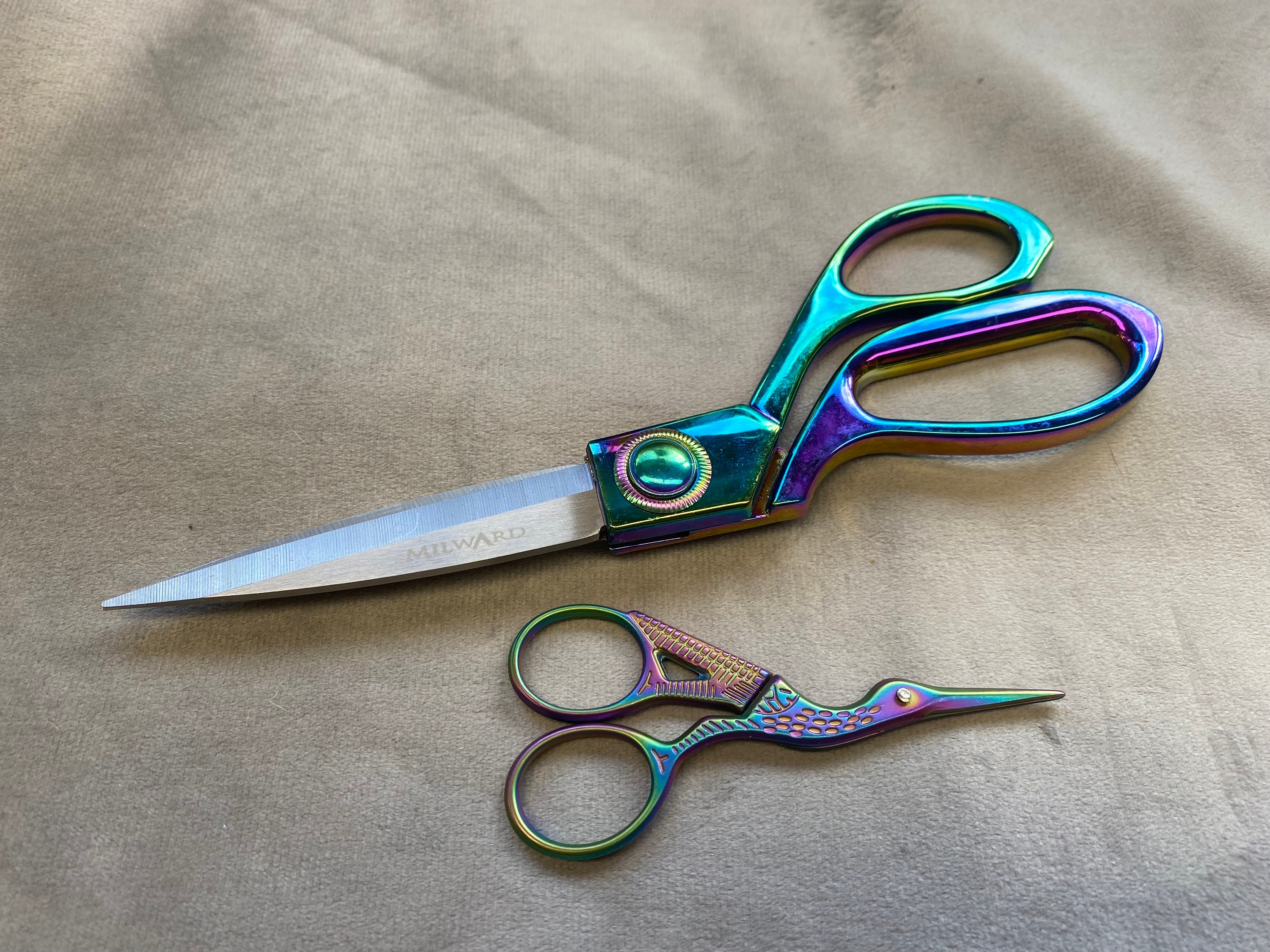 Rainbow Embroidery Scissors, Iridescent Sewing Scissors, Yarn