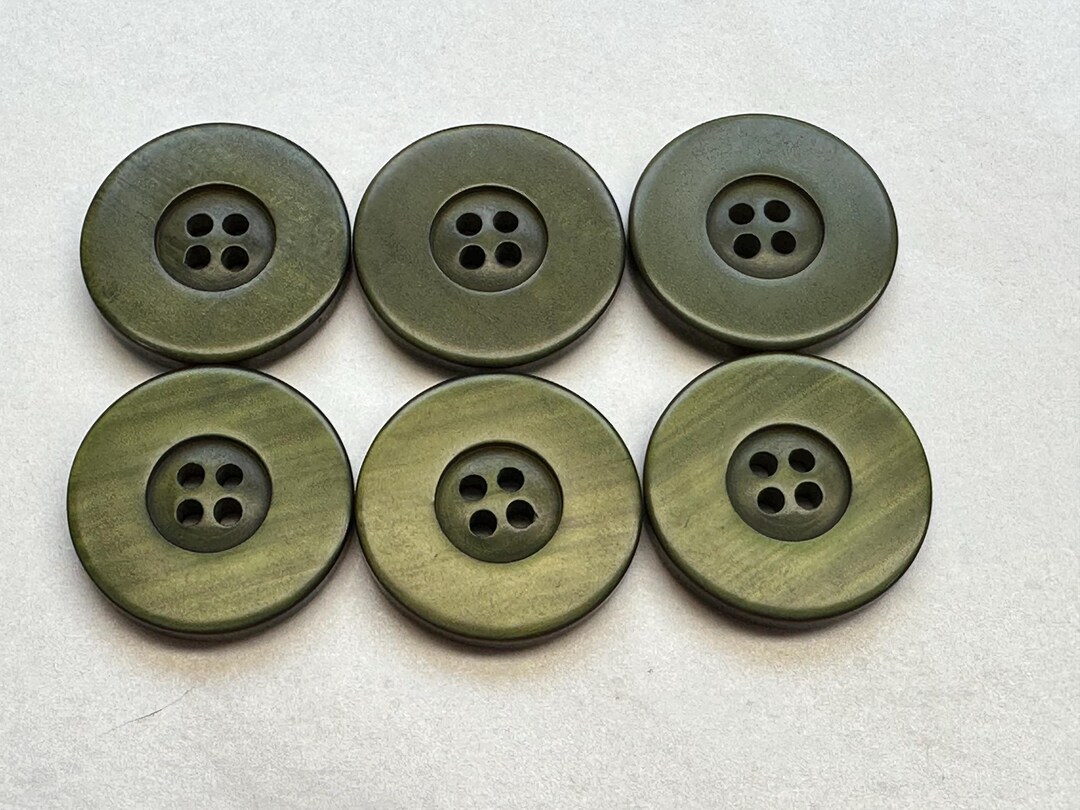 Obre Buttons Olive Green Ombre Buttons: 23mm Set of 6 - Etsy UK