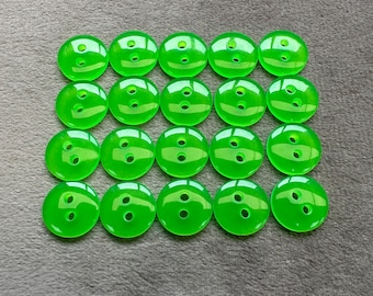 Glossy buttons neon green 12mm a set of 20