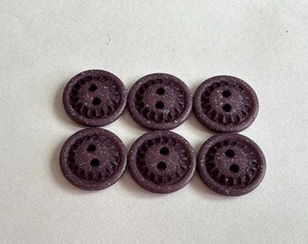 Matte gesprenkelte lila Knöpfe: 17 mm, 6er-Set