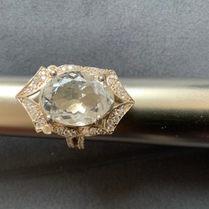 Beautiful diamond cut Dur al najaf stone sterling silver handmade ring diamonte size 8