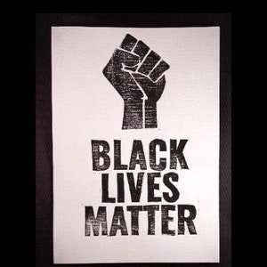 Black Lives Matter hand-printed A4 linocut — charity print