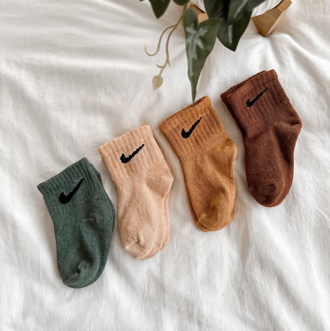 Baby Nike Socks Custom Dyed Earth Tones Cute Baby Gifts Etsy