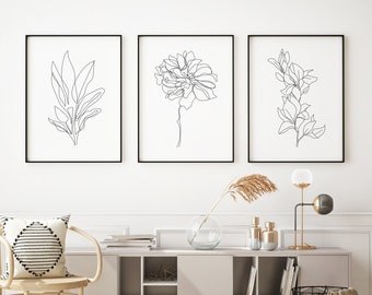 DRACIT Set Of 3 Floral Wall Art Decor - Wooden Hanging Art For Living Room Or Bedroom - View #5