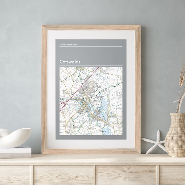 Favourite UK Place Personalised Map Print. OS Maps. New Homeowner gift.