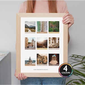Impresión de collage de fotos personalizado: recuerdo de viaje personalizado, tamaño A3/A2