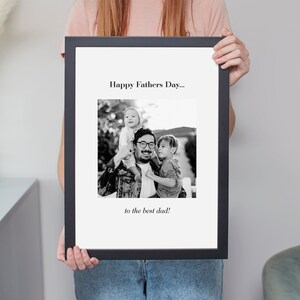 Use sua própria foto Impressão de fotos personalizada Escolha de cores e tamanhos. Dia dos Pais. Família. Lar. Decoração de parede.