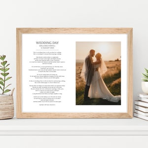 Custom Made personalisierte Gedicht Fotodruck A4 A3 Hochzeit Baby Beerdigung Memory Lyrik Jahrestag Andenken