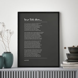 Custom Made Personalised Print. Use your Own Words. Favourite Poem Lyrics Floral Poster Wedding Anniversary Funeral Reading Gift 8x10,A4,A3