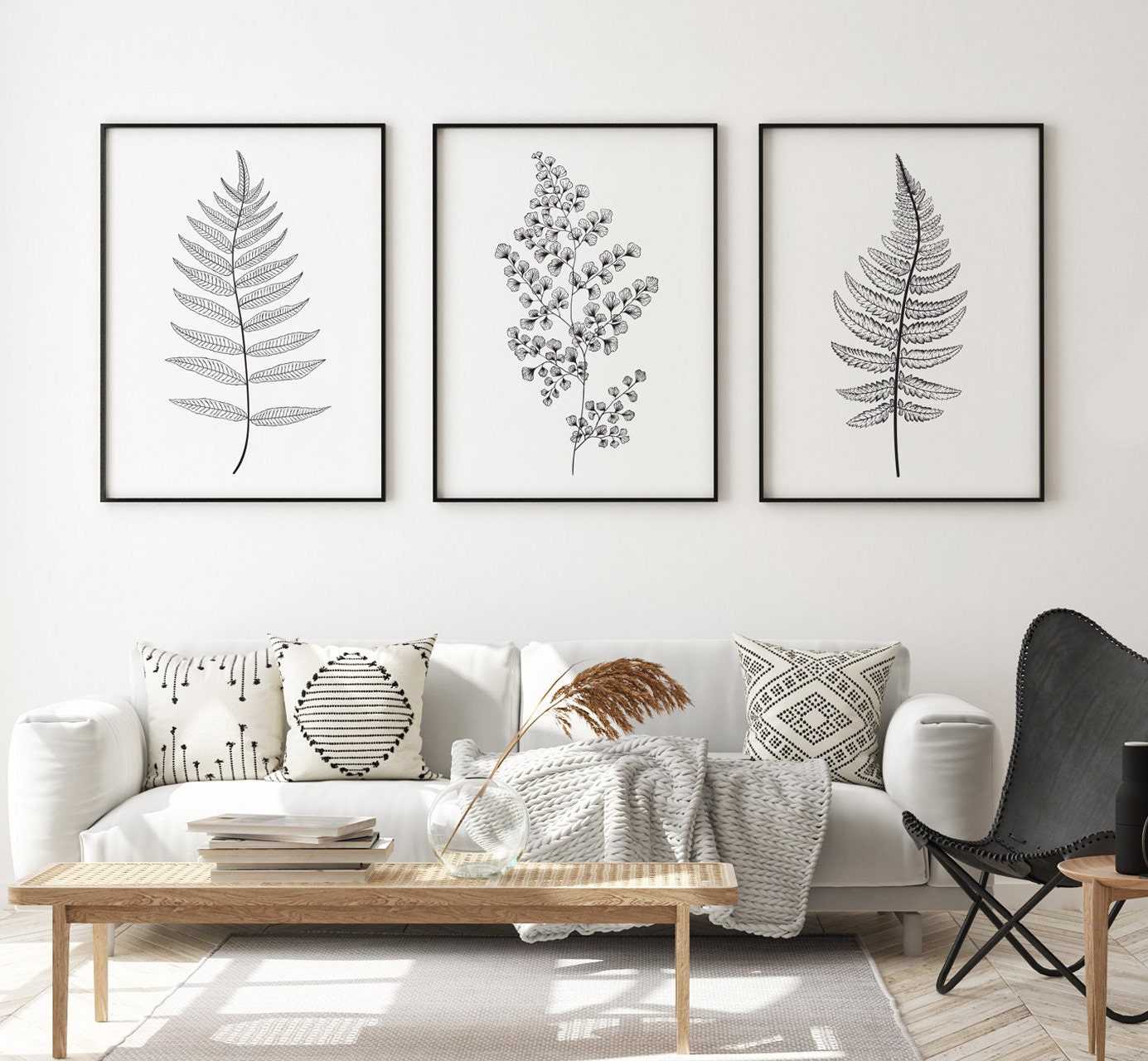 Set of 3 Contemporary Floral Prints | Etsy