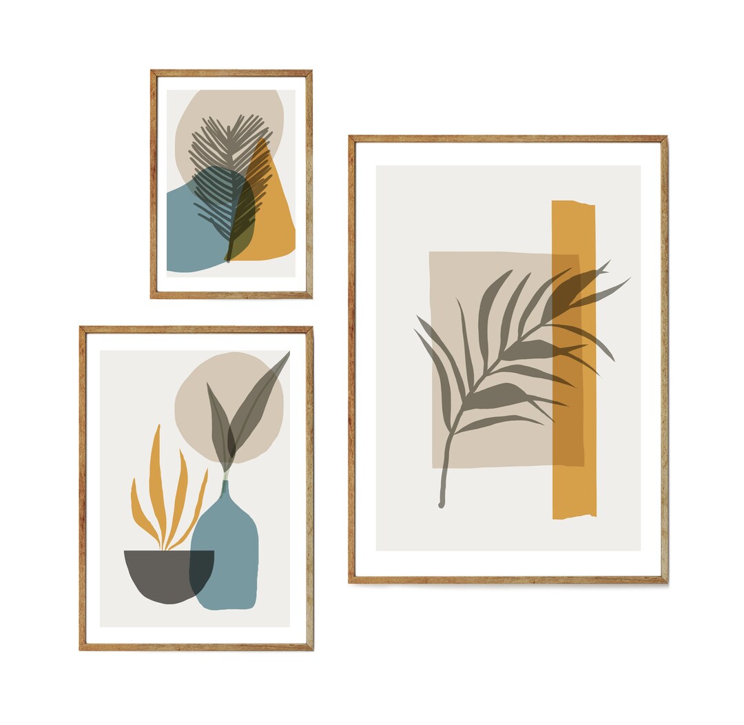Floral Prints Set of 3: Modern Botanical Wall Art - Etsy
