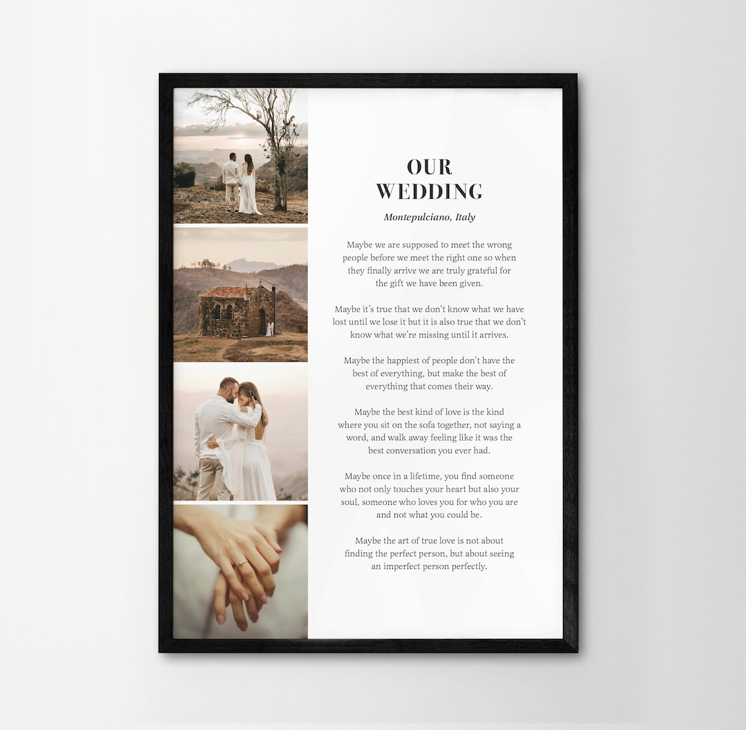 Personalized Photo & Poem Print: Wedding, Family Keepsake (digital File ...