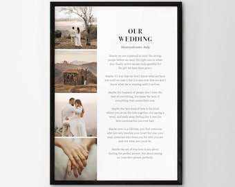 Personalized Photo & Poem Print: Wedding, Family Keepsake (Digital File)