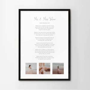Use your Own Photos and Words Print Available Framed. Wall Decor. Reading. Keepsake. Wedding. Family. Funeral. Personalised. Handmade