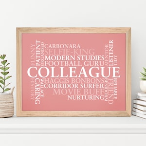 Stampa Word Cloud personalizzata. Regalo fatto a mano personalizzato. Usa le tue parole. A4, A3, A2