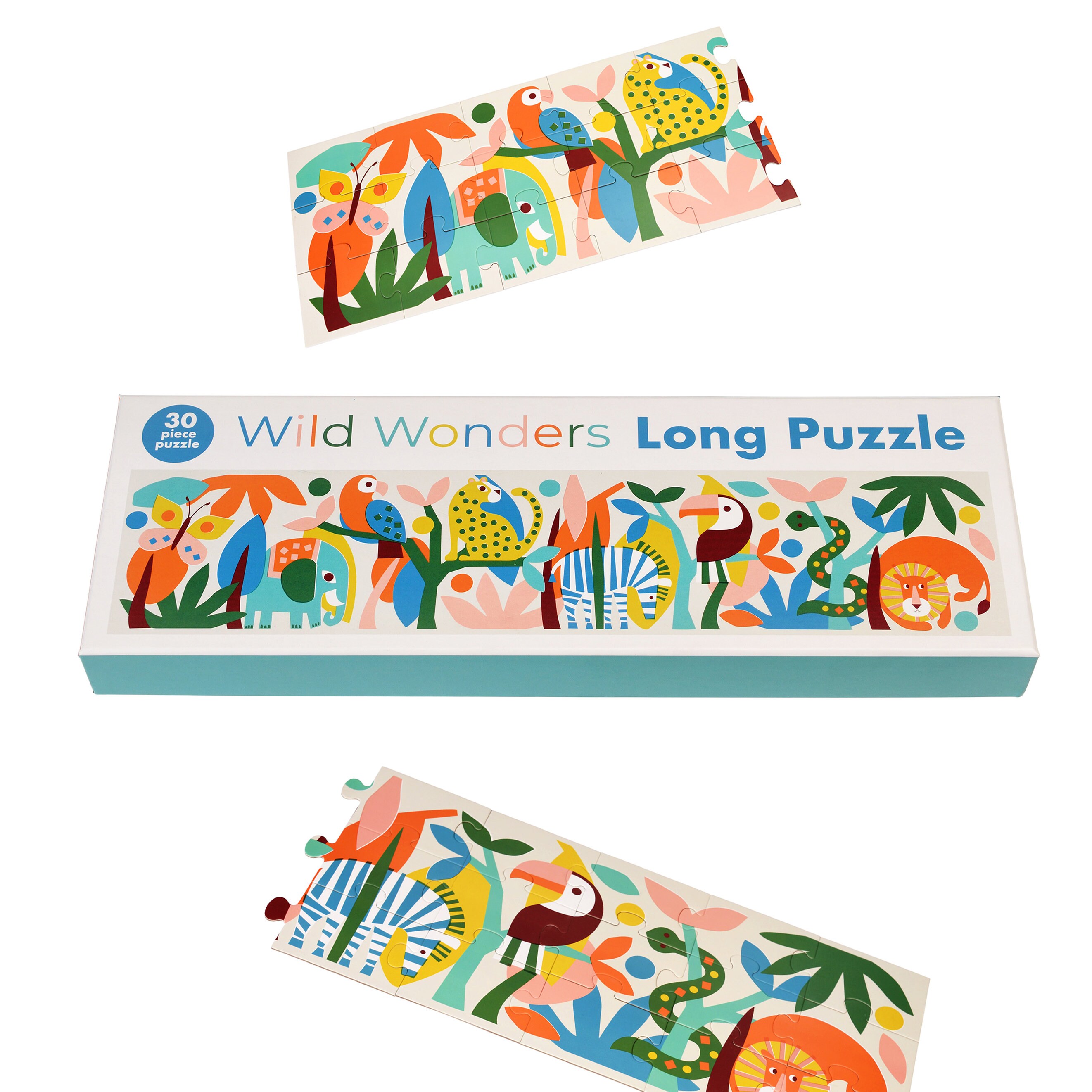 Wild Wonders Long Puzzle for Children Colourful Toys and - Etsy