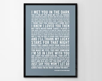 Stampa personalizzata dei testi delle canzoni: arte murale musicale personalizzata