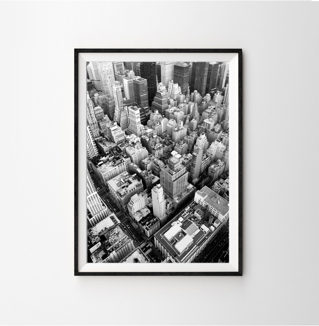 New York City Black and White Unframed Print Art Home Wall Decor ...