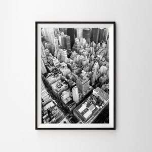 New York City Black and White Unframed Print Art Home Wall Decor Monochrome Contemporary Modern Photography NYC Architecture