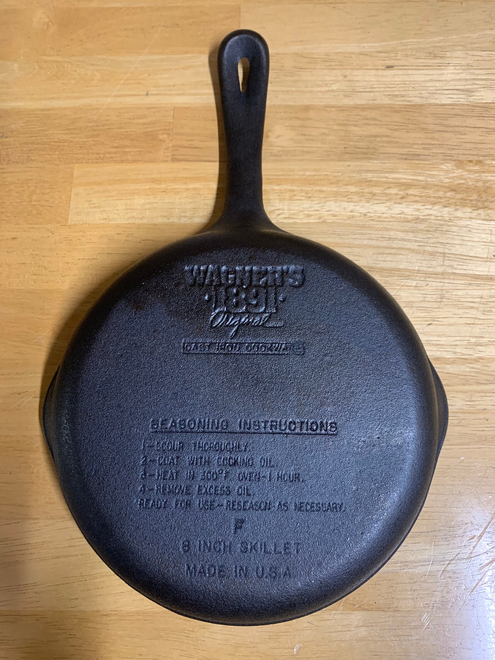 Wagner's 1891 Original 8 Cast Iron Skillet Etsy