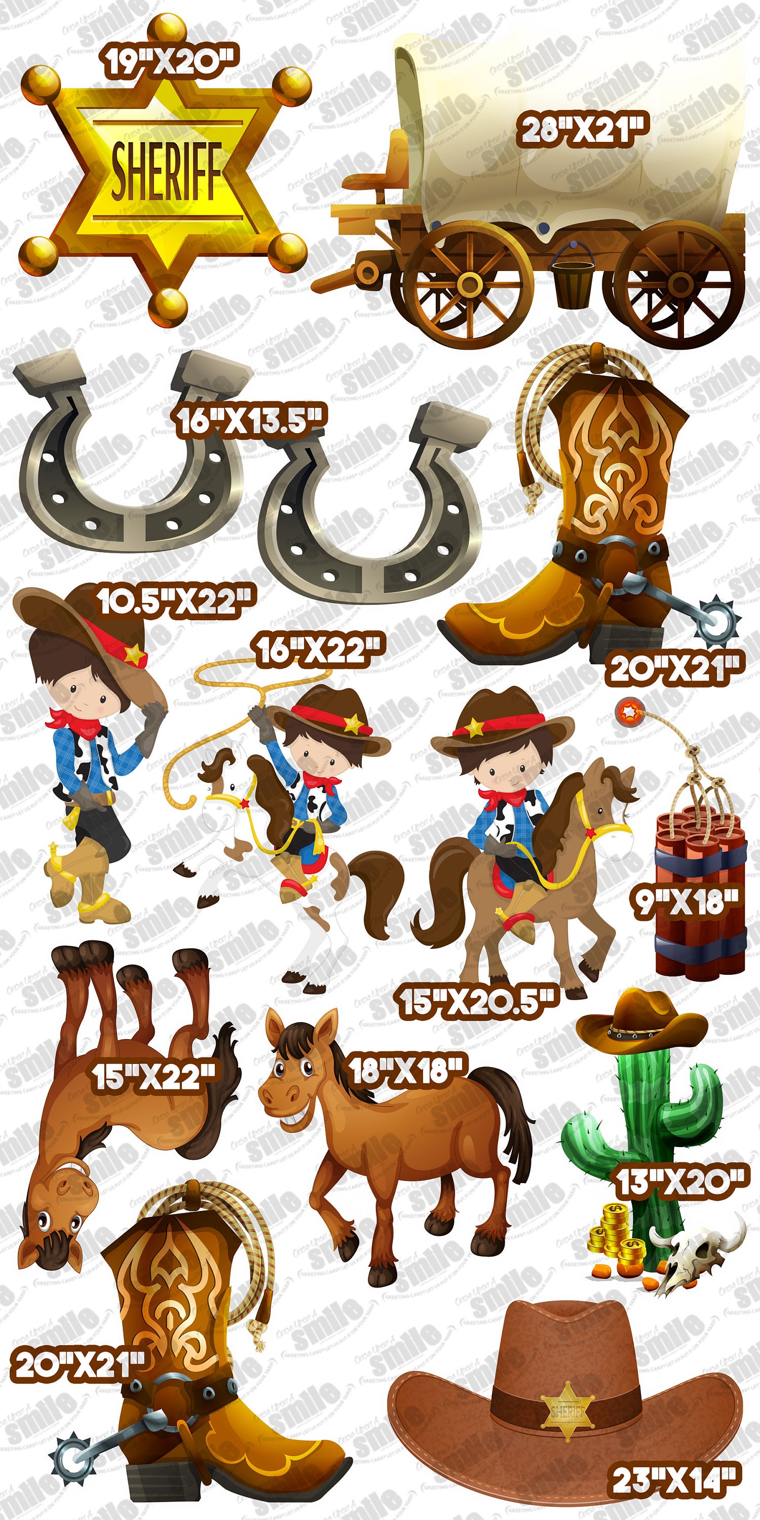 COWBOYS...14 Piece Yard Card Flair Light Skin Tone stakes - Etsy