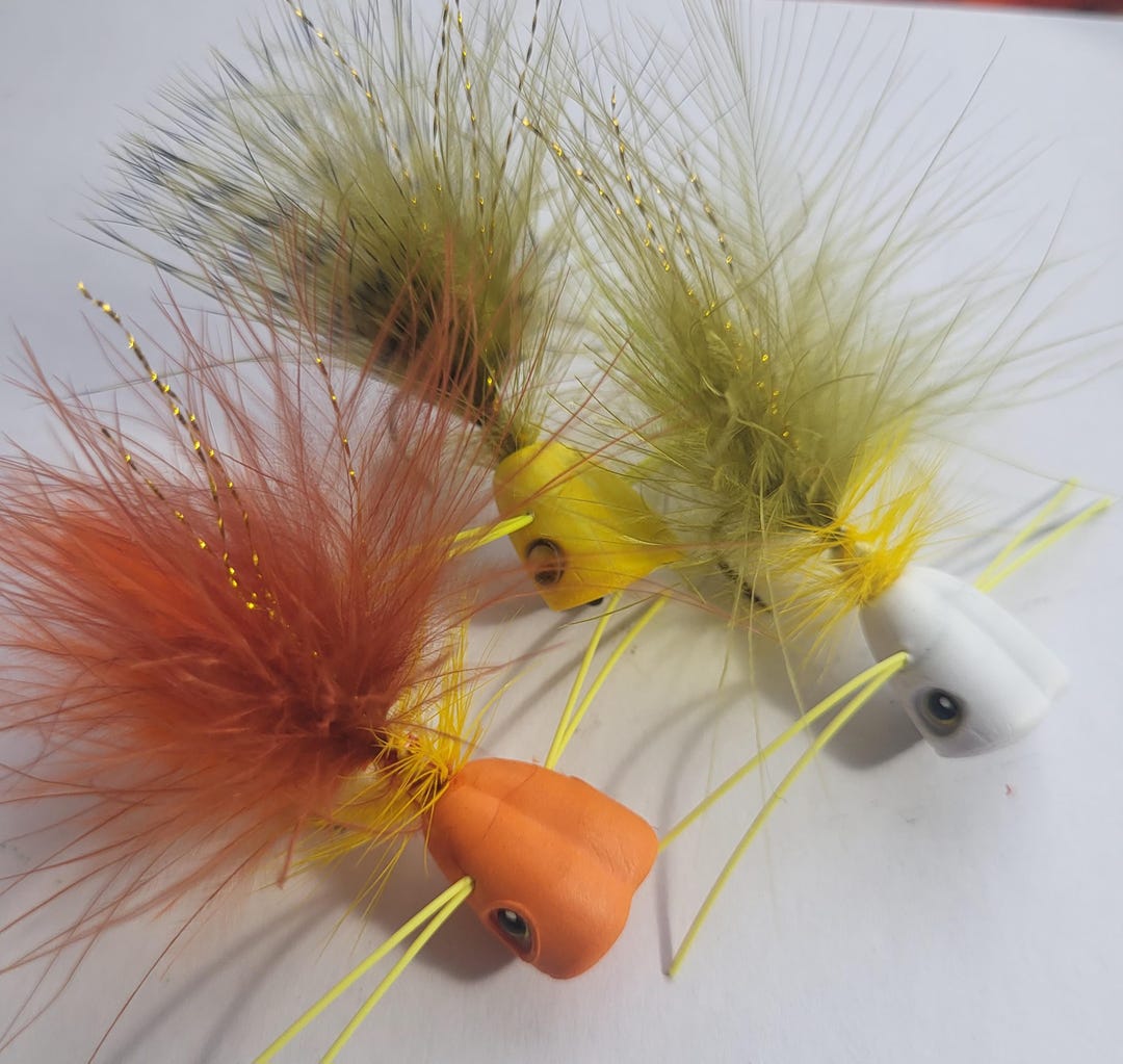 Three Medium Bass Poppers - Etsy