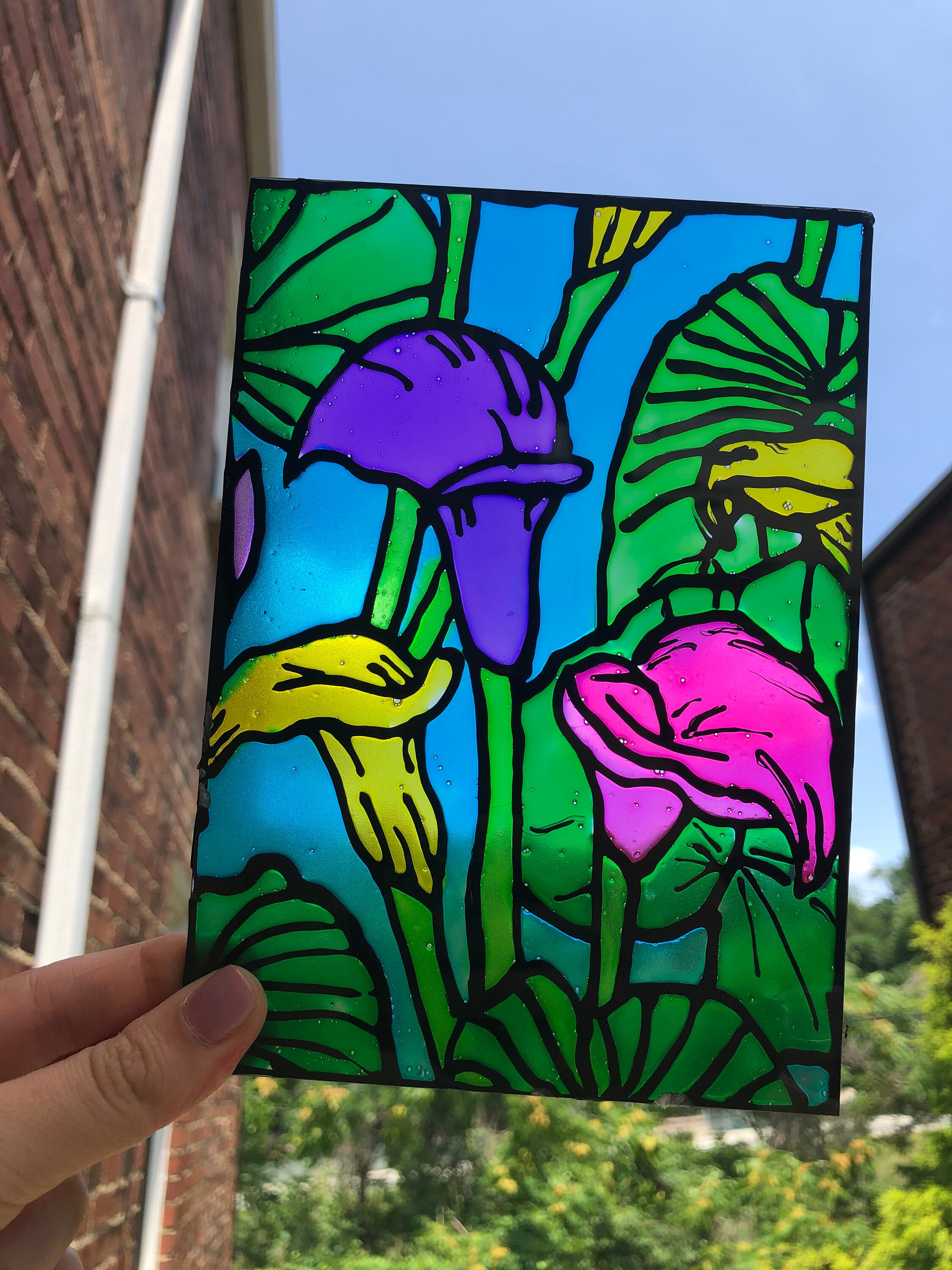 Faux Stained Glass Etsy