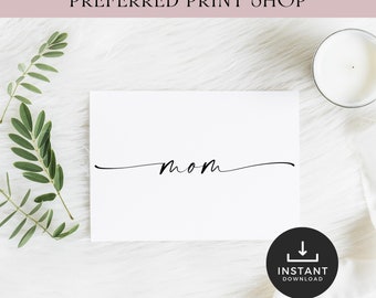 Printable Mother's Day Card | Printable Card For Mom | Minimalist Mother's Day Card | Instant Download Mother's Day | Birthday Card For Mom