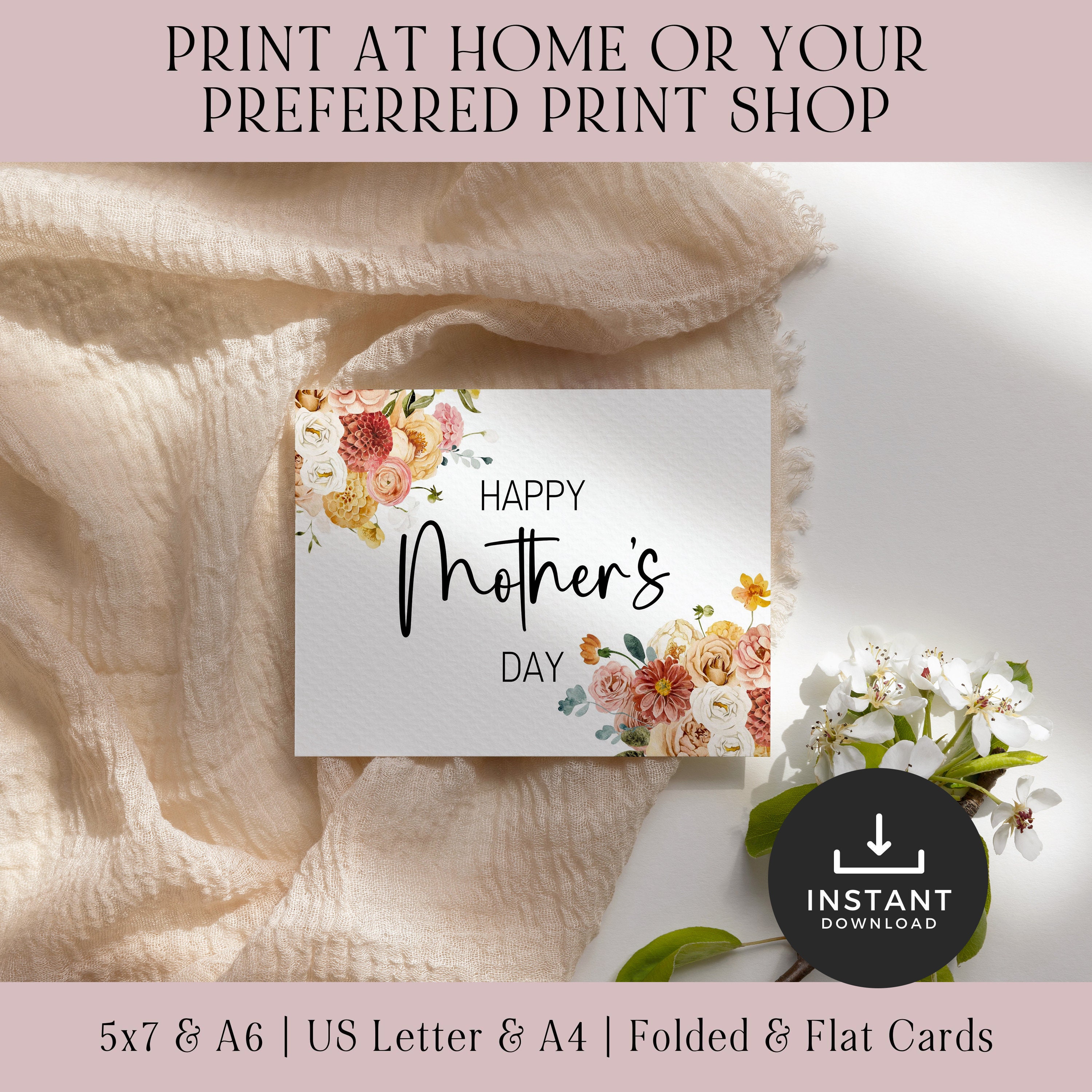 Mother's Day Card Printable Pdf Printable Mother's Day Card Printable ...