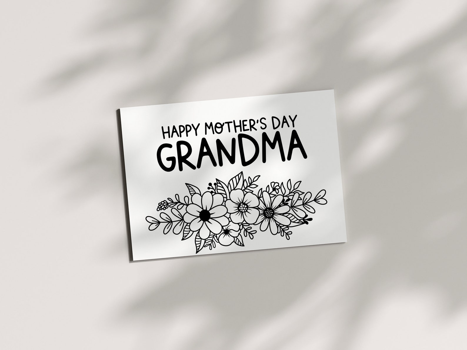 Coloring Mothers Day Card for Grandma | Printable Mother's Day Card ...