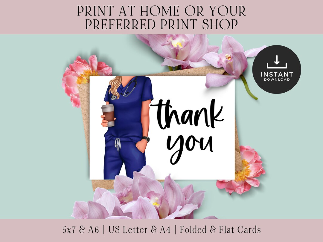 Nurse Thank You Cards Printable Bundle Nurse Week Thank You Cards Nurse