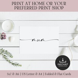 Tarjeta de mamá imprimible / Tarjeta del Día de la Madre imprimible / Tarjeta imprimible para mamá / Tarjeta minimalista del Día de la Madre / Descarga instantánea del Día de la Madre