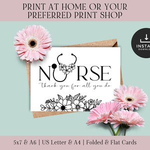 Nurse Thank You Cards Printable Nurse Week Thank You Cards Thank You Nurse Thank You Cards Printable Nurse Week Thank You Cards Thank You