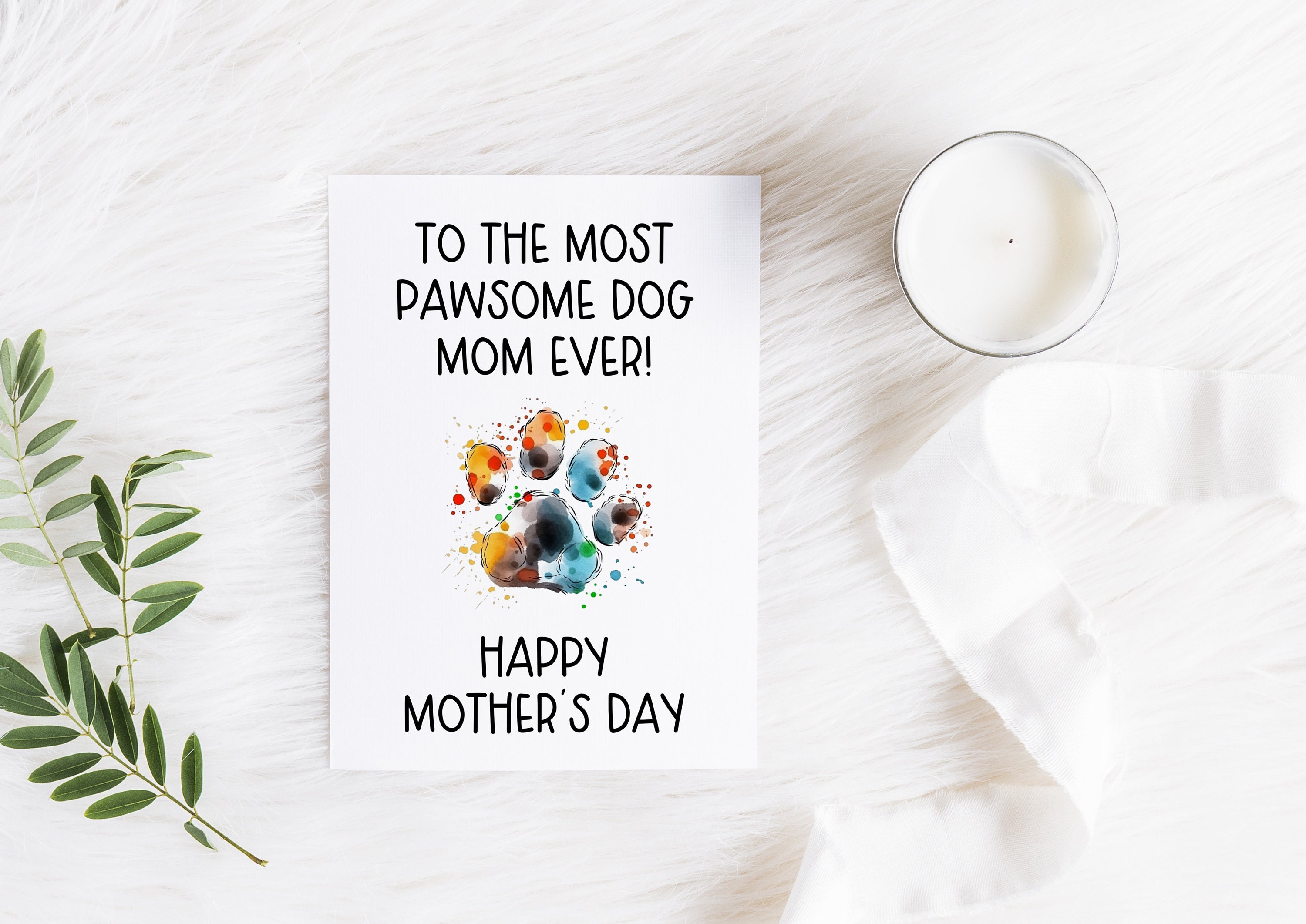 Cute Pawsome Mother's Day Card | Mothers Day Card Dog | Printable ...