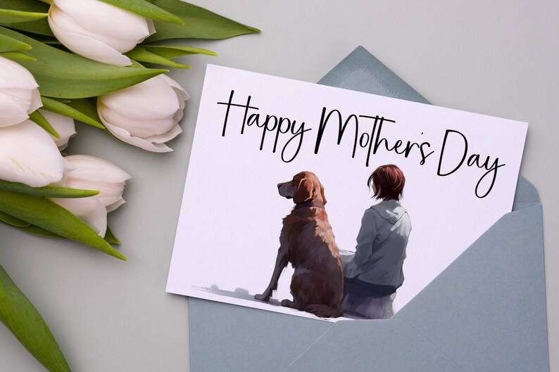 Mothers Day Cards Printable Dog Printable Mother's Day Card Printable ...