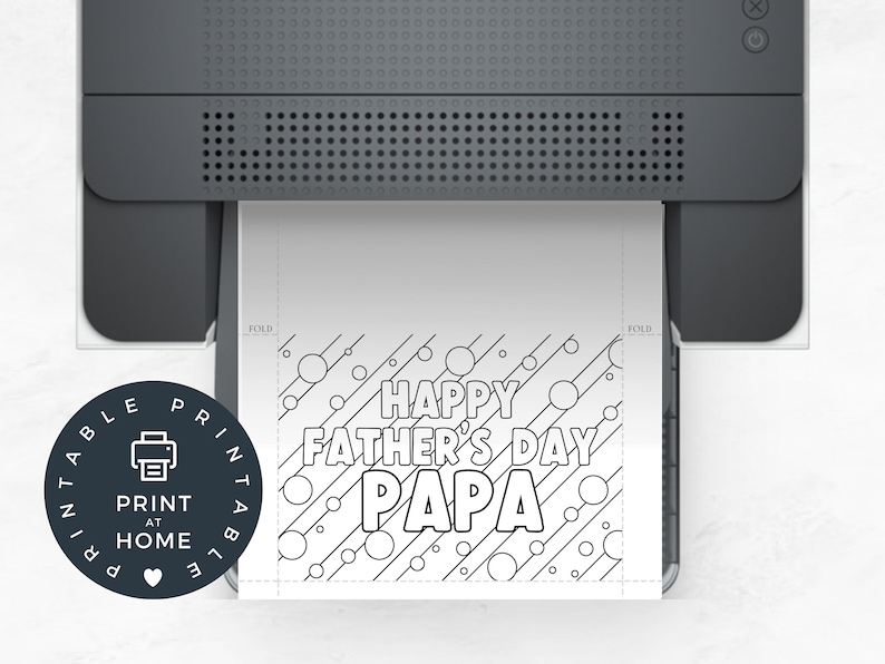 Father's Day Card for Papa | Printable Coloring Papa Card | Printable ...