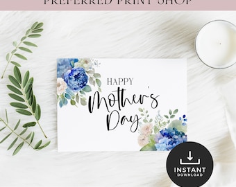 Folding Mothers Day Cards Printable | Printable Mother's Day Card | Printable Card For Mom | Instant Download Mother's Day | Floral Card