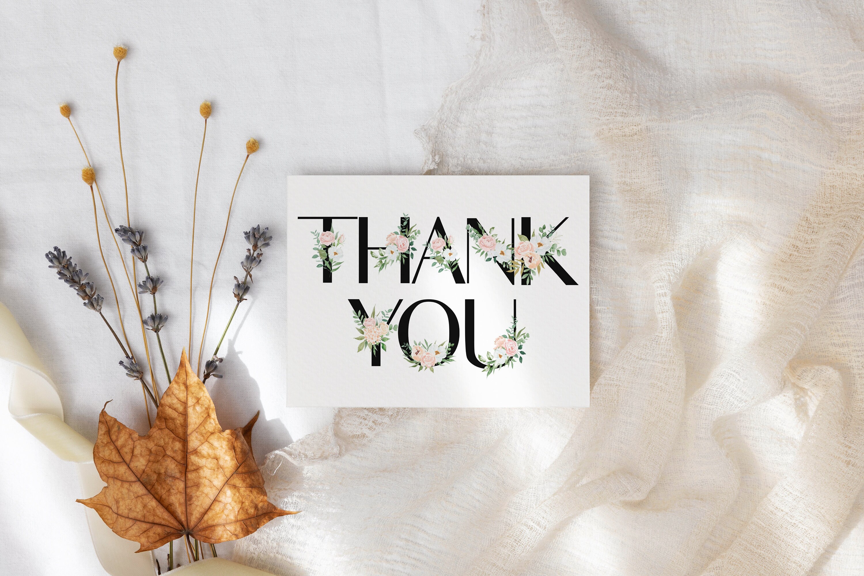 Foldable Printable Thank You Cards Printable Thank You Card PDF