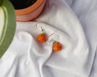 Clay Pumpkin Earrings