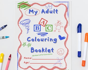 My Adult "ABC" Colouring Booklet, Digital Colouring Book, Adult Colouring, Adult ABC's, Adult Humour, Stress Reliever, Digital Prints