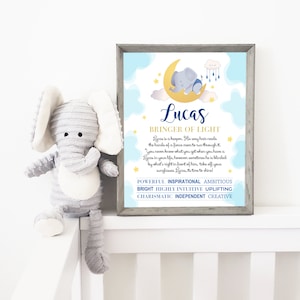 Neugeborenen Geschenk Personalisiert, Baby Name Bedeutung, Baby Lucas, Personalisiertes Geschenk, Sofortiger Download, Geburtsanzeige, Safari Kinderzimmer, Lucca