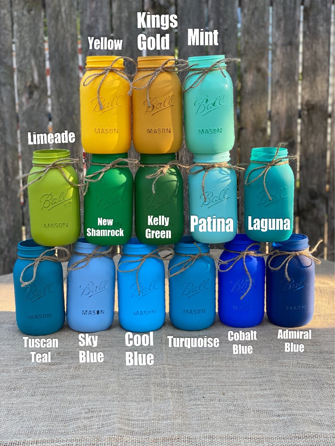 Painted Mason Jars Etsy