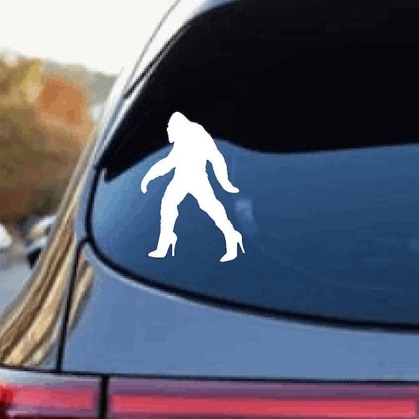 Bigfoot in Heels, Sasquatch Yeti Decal, Female Lady Big Foot, Sasquatch, Hunter, Mountain Life, Jeep SVG file for Cricut and Silhouette