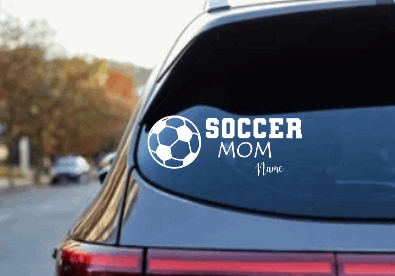 Personalized Soccer Mom car vinyl decal soccer player Etsy